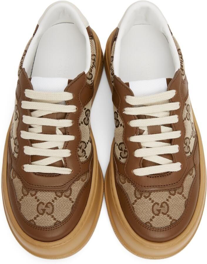 Gucci Beige & Brown GG Sneakers