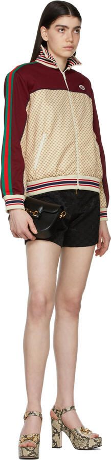 Gucci Beige & Brown Python Horsebit Heeled Sandals - Picture 4