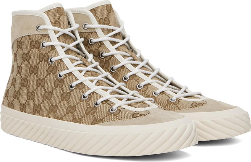 Gucci Beige GG Sneakers - Picture 2