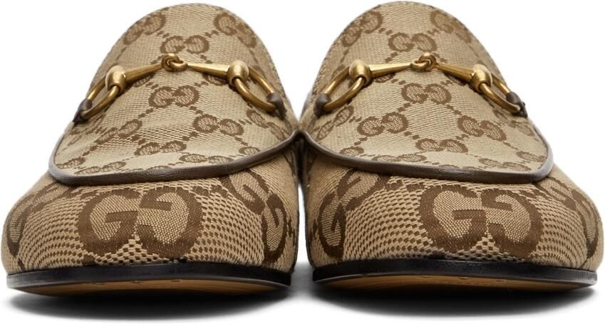 Gucci Beige Maxi GG Jordaan Loafers - Picture 3
