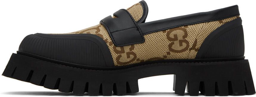Gucci Beige Maxi GG Loafers - Picture 3