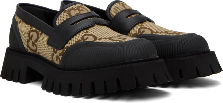 Gucci Beige Maxi GG Loafers - Picture 2