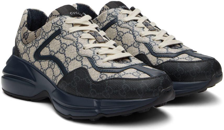 Gucci Beige Rhyton Sneakers - Picture 2