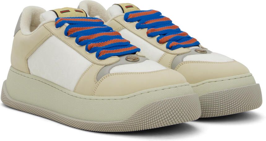 Gucci Beige Screener GG Sneakers - Picture 2