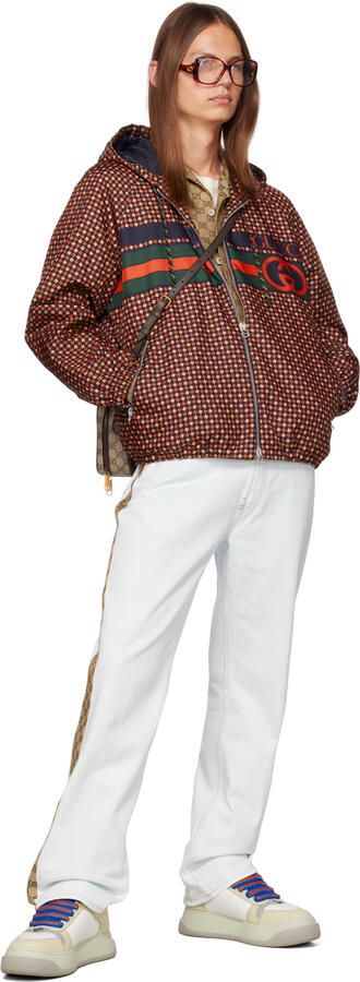 Gucci Beige Screener GG Sneakers - Picture 4