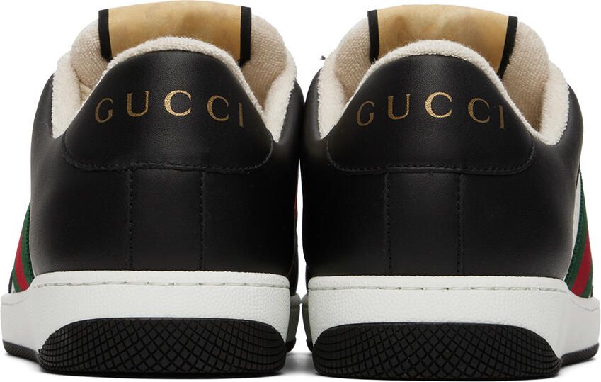 Gucci Black & White Screener Sneakers