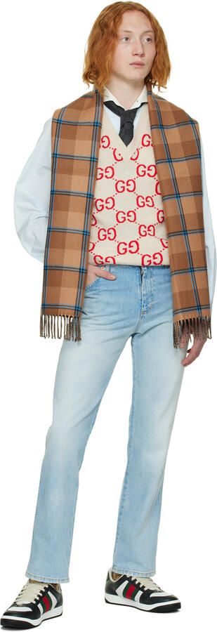 Gucci Black & White Screener Sneakers - Picture 4