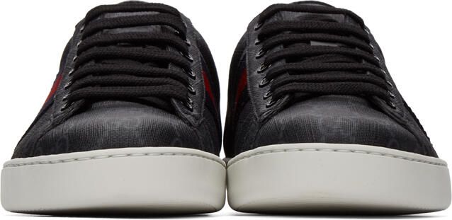 Gucci Black GG Ace Sneakers - Picture 3