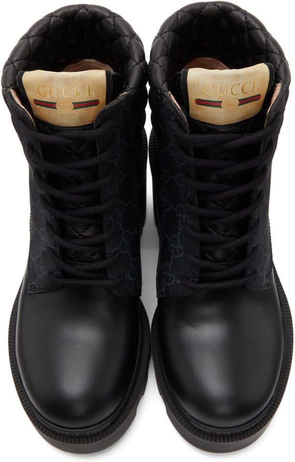 Gucci Black GG Ankle Boots - Picture 3