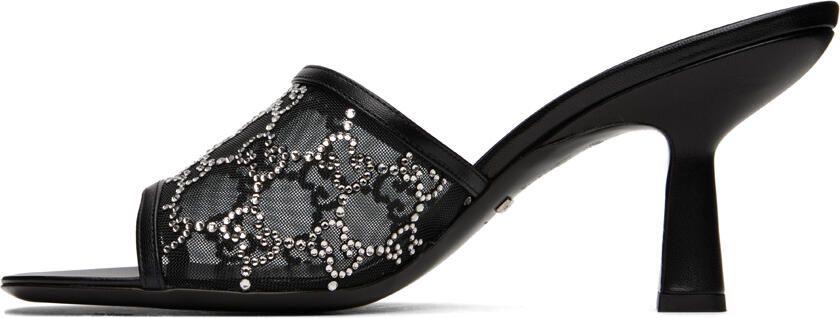 Gucci Black GG Heeled Sandals - Picture 3