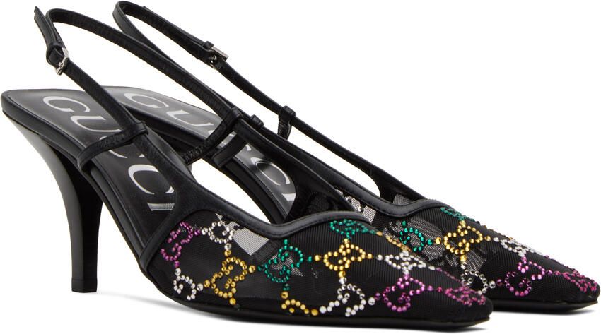 Gucci Black GG Heels - Picture 2