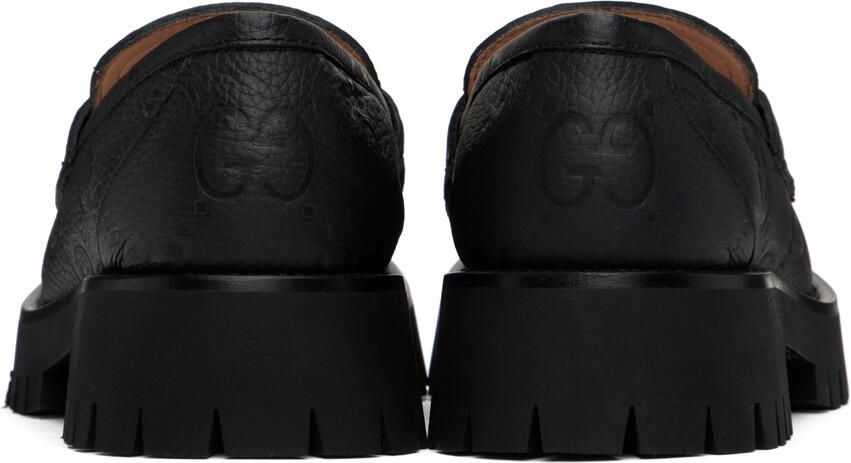 Gucci Black GG Horsebit Loafers