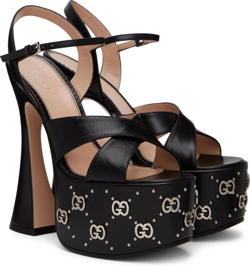 Gucci Black GG Janaya Heeled Sandals