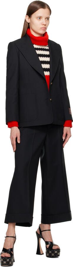 Gucci Black GG Janaya Heeled Sandals - Picture 4