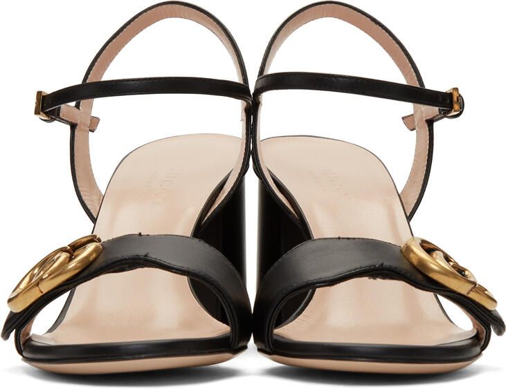 Gucci Black GG Marmont Heeled Sandals - Picture 3