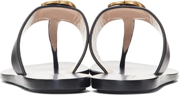 Gucci Black GG Marmont Sandals - Picture 4