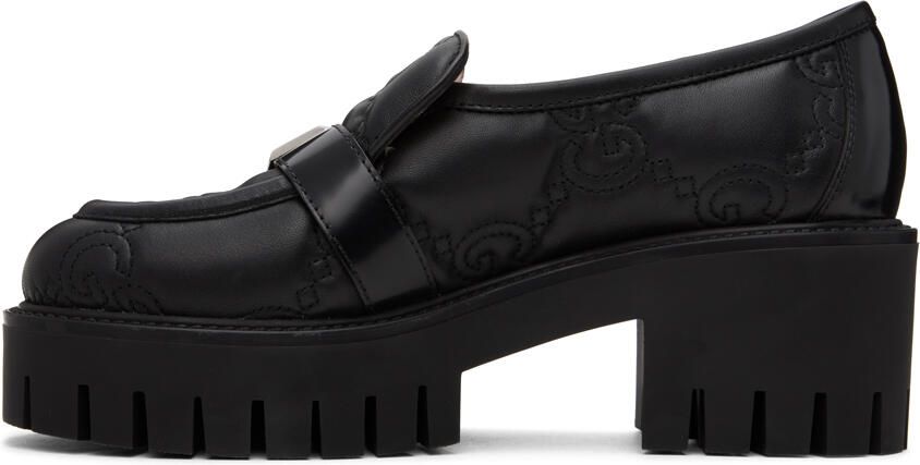 Gucci Black GG Matelassé Loafers - Picture 3