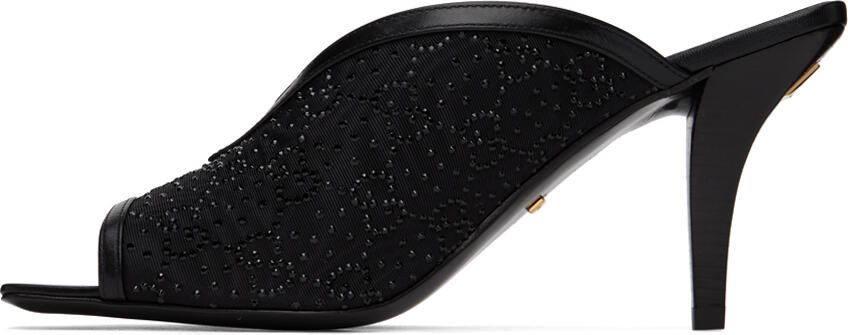 Gucci Black GG Slide Sandals - Picture 3