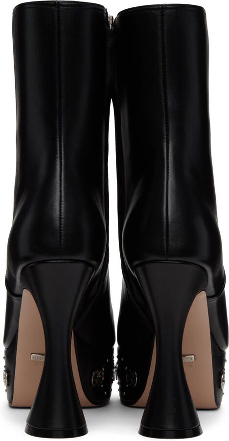 Gucci Black GG Studs Boots - Picture 4