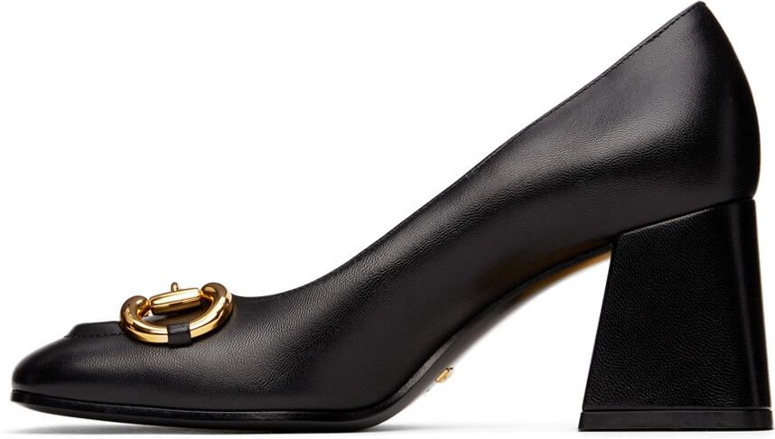Gucci Black Horseback Mid Heels - Picture 4