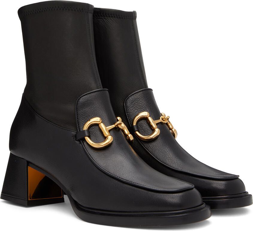Gucci Black Horsebit Boots - Picture 2