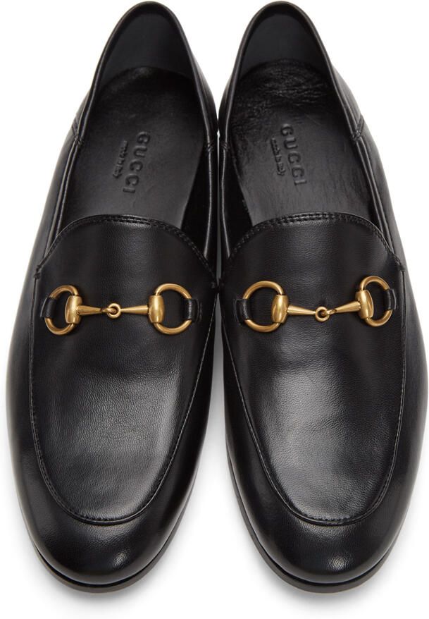 Gucci Black Horsebit Brixton Loafers