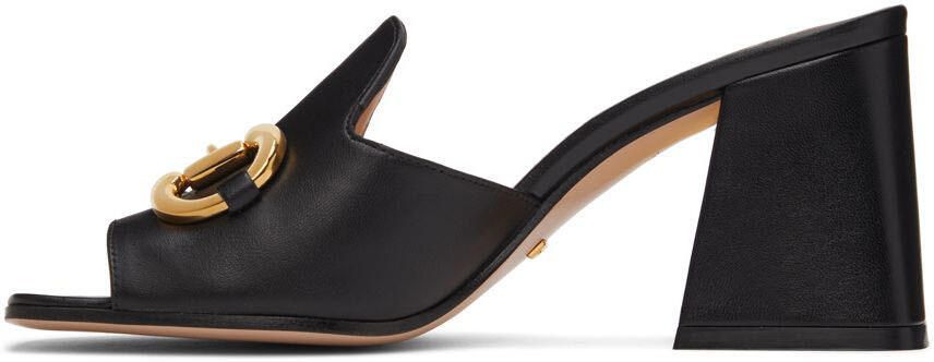 Gucci Black Horsebit Heeled Sandals - Picture 3