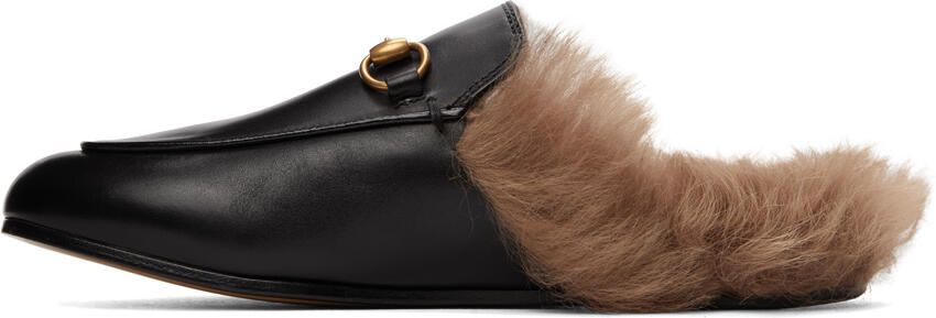 Gucci Black Horsebit Slip-On Princetown Loafers - Picture 4