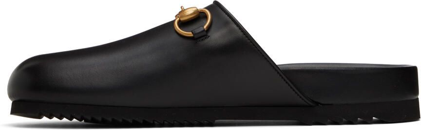 Gucci Black Horsebit Slippers - Picture 3