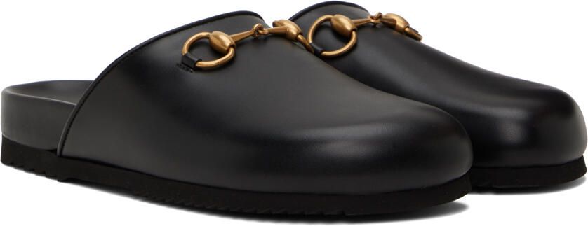Gucci Black Horsebit Slippers - Picture 2