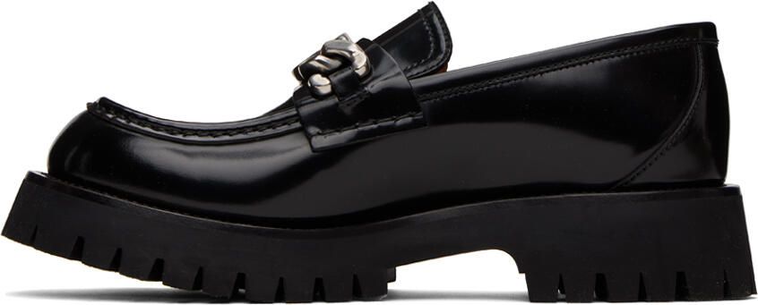 Gucci Black Interlocking G Loafers - Picture 3