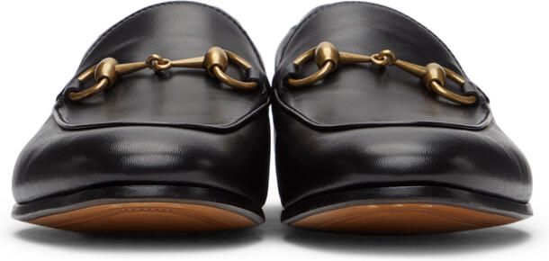 Gucci Black Leather Horsebit Loafers - Picture 3