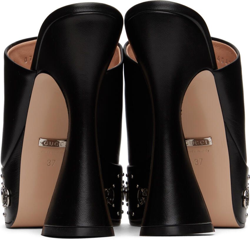 Gucci Black Platform Heeled Sandals