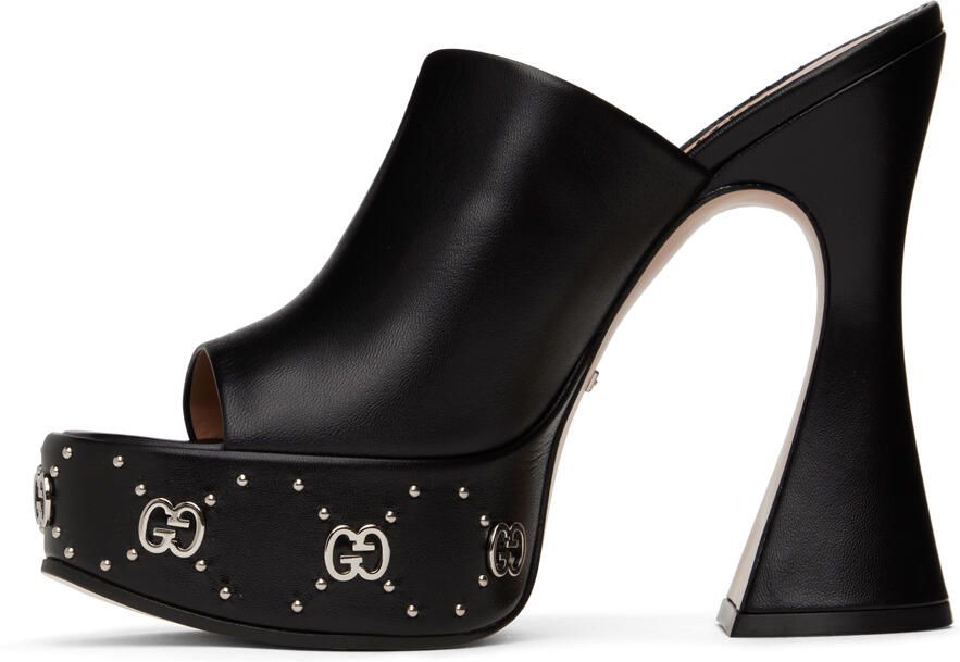 Gucci Black Platform Heeled Sandals - Picture 3