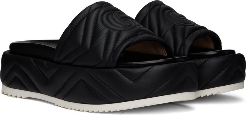 Gucci Black Quilted Angelina Sandals - Picture 2