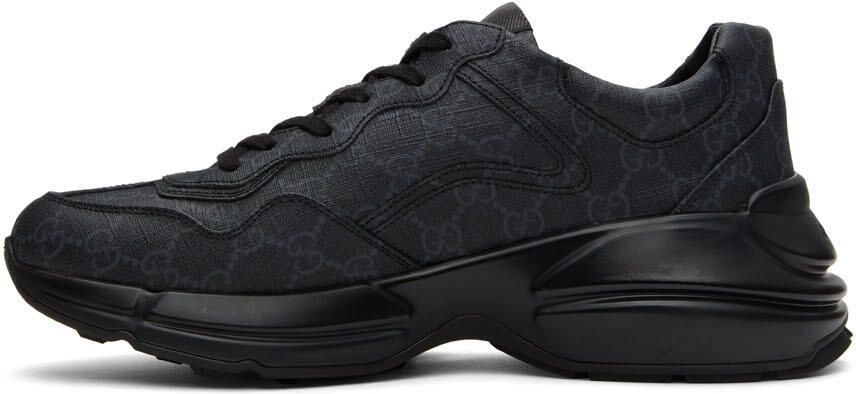 Gucci Black Rhyton Sneakers - Picture 3
