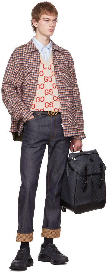 Gucci Black Rhyton Sneakers - Picture 4