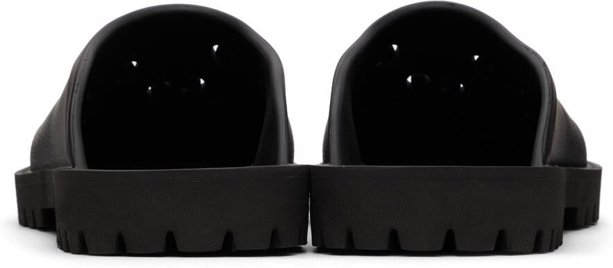 Gucci Black Rubber GG Slip-On Loafers
