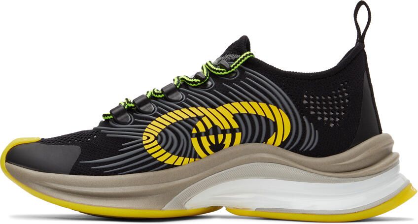 Gucci Black Run Low-Top Sneakers - Picture 3