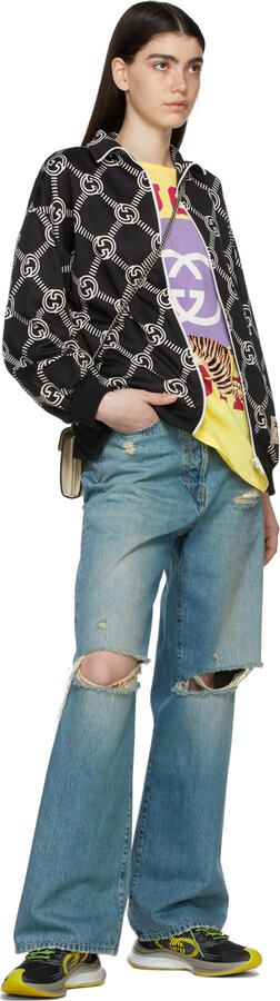 Gucci Black Run Low-Top Sneakers - Picture 4