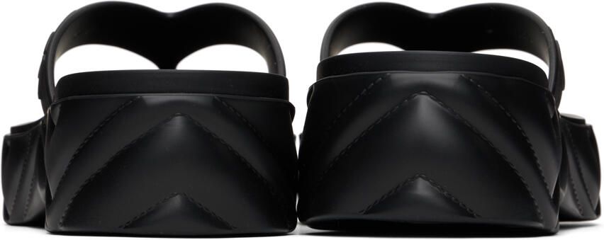 Gucci Black Thong Platform Sandals - Picture 5