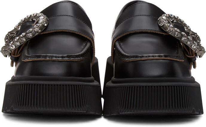 Gucci Black Tiger Head Loafers - Picture 3