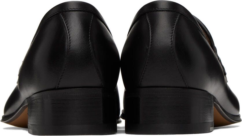 Gucci Black Web Interlocking G Loafers
