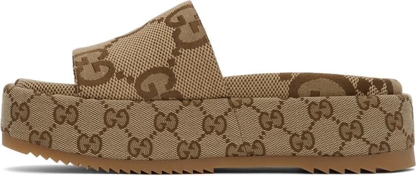 Gucci Brown GG Angelina Sandals - Picture 2