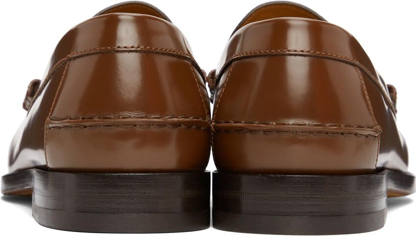 Gucci Brown GG Tassel Loafers - Picture 2