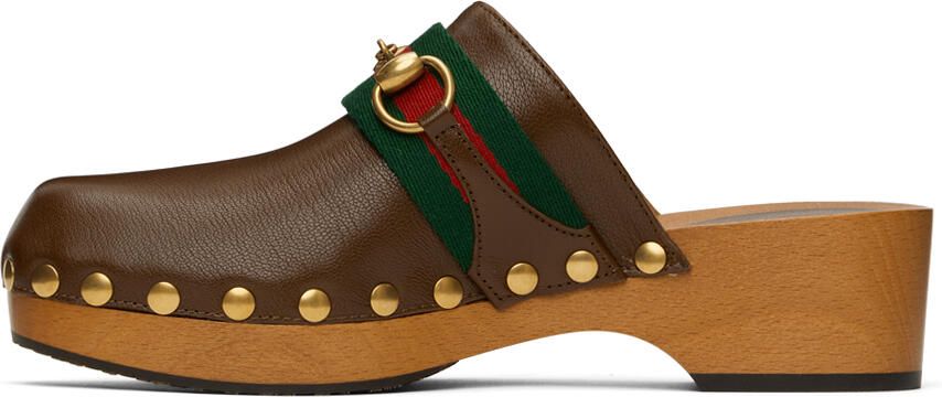 Gucci Brown Horsebit Slippers - Picture 3