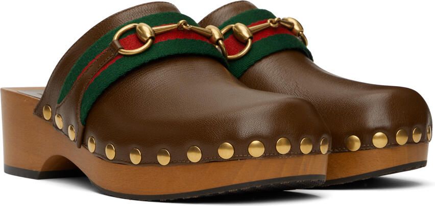 Gucci Brown Horsebit Slippers - Picture 2