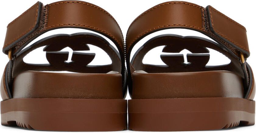 Gucci Brown Interlocking G Sandals