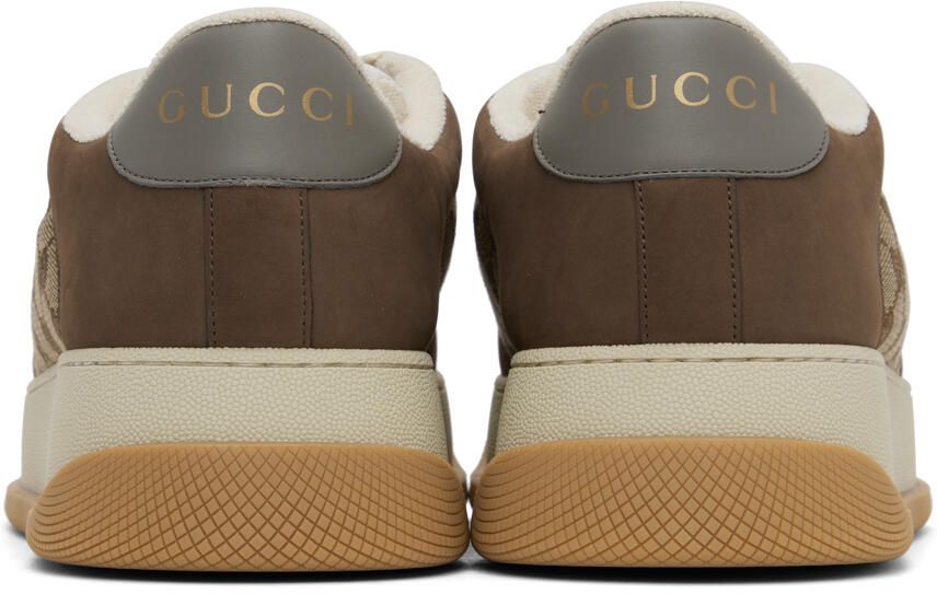 Gucci Brown Screener GG Sneakers