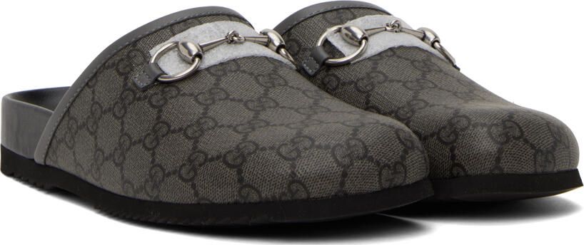 Gucci Gray GG Horsebit Loafers - Picture 2